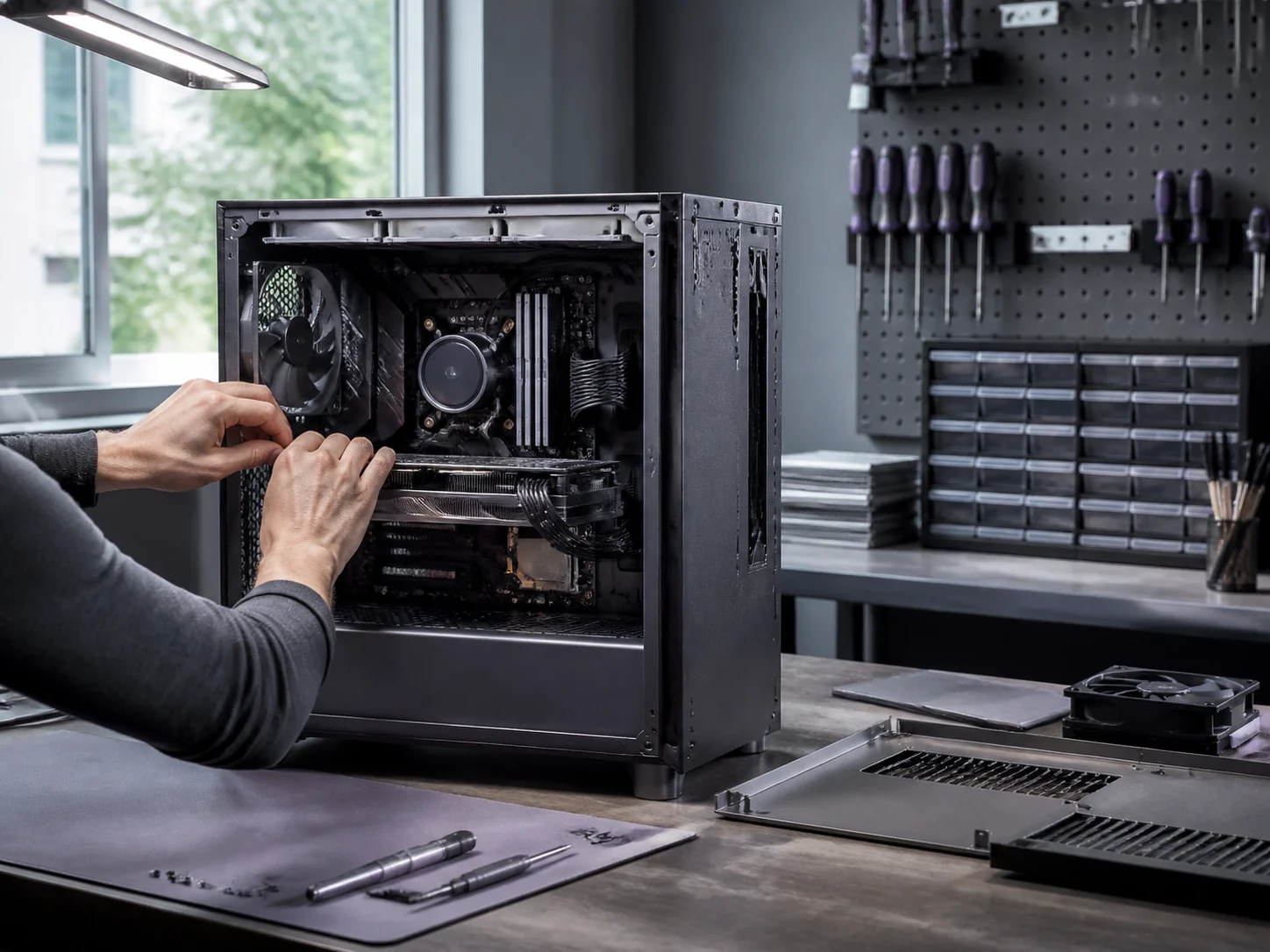 PC-Montage in der PCWerk Werkstatt in Zürich